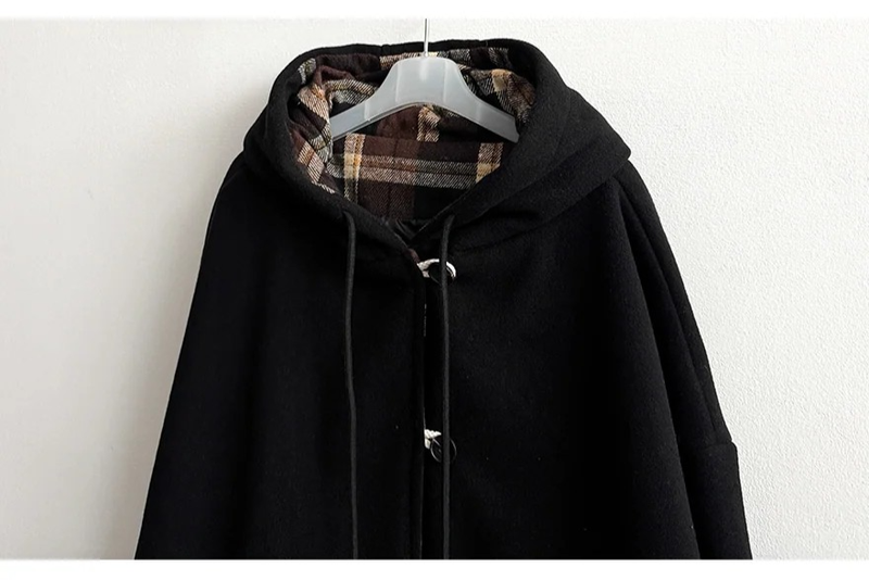 Heel double wool royal boxy pocket hooded coat 