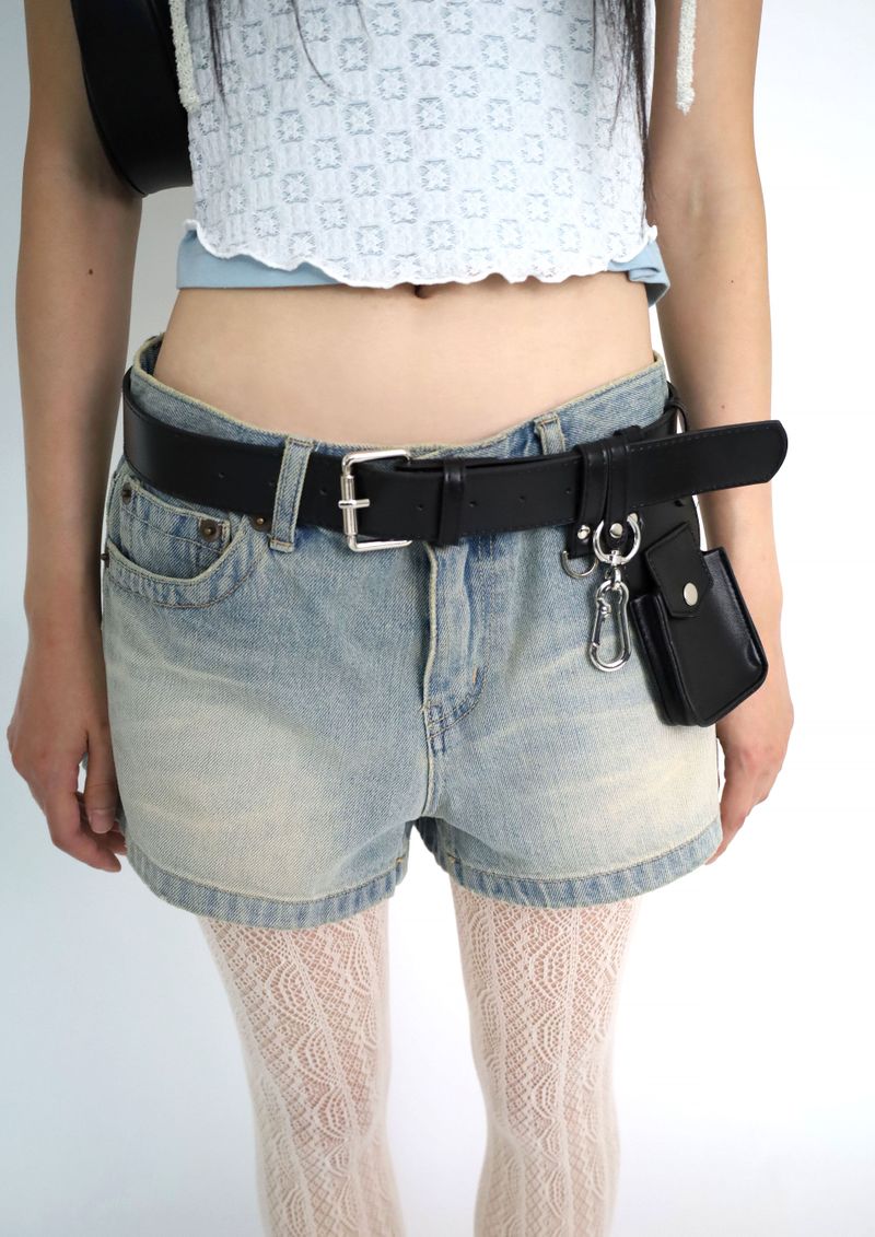 Basic Washed Short Denim Shorts