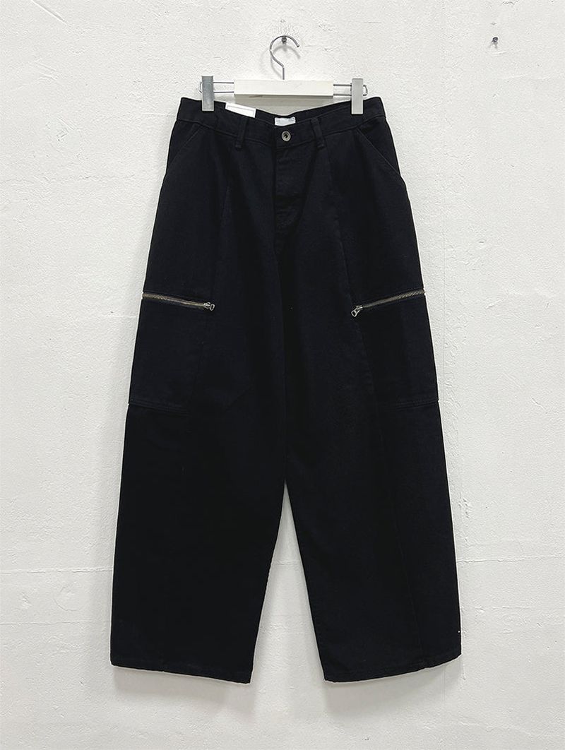 ZIPPER WIDE TROUSER PANTS (3C)