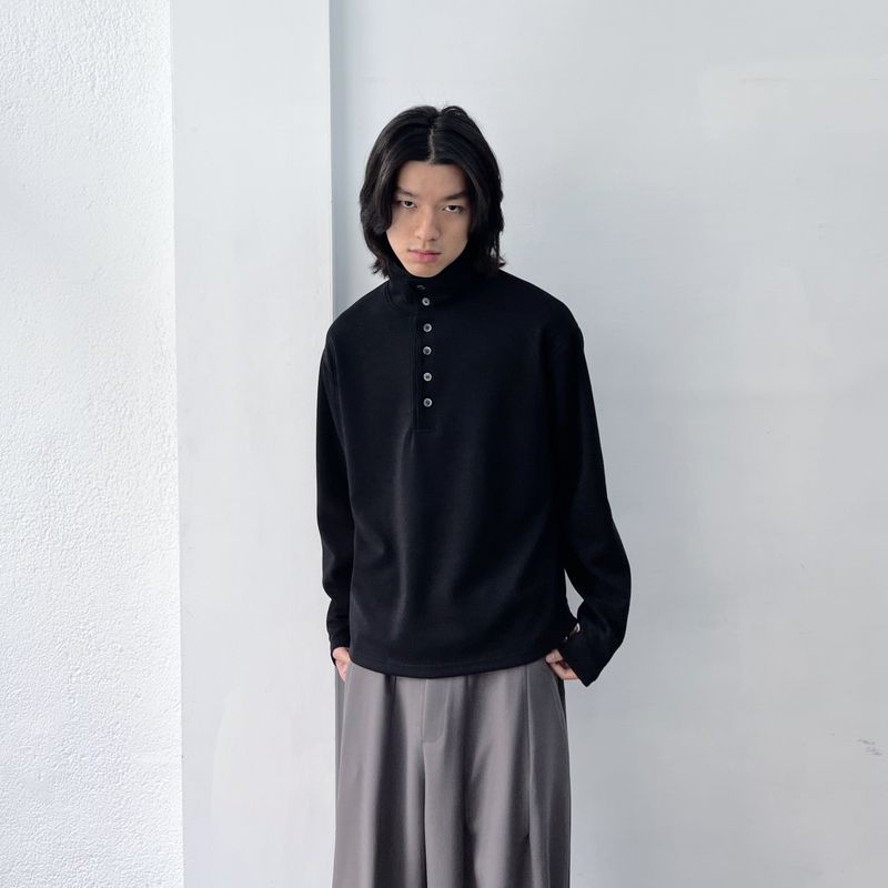 2-Way Stand Collar Long Sleeve