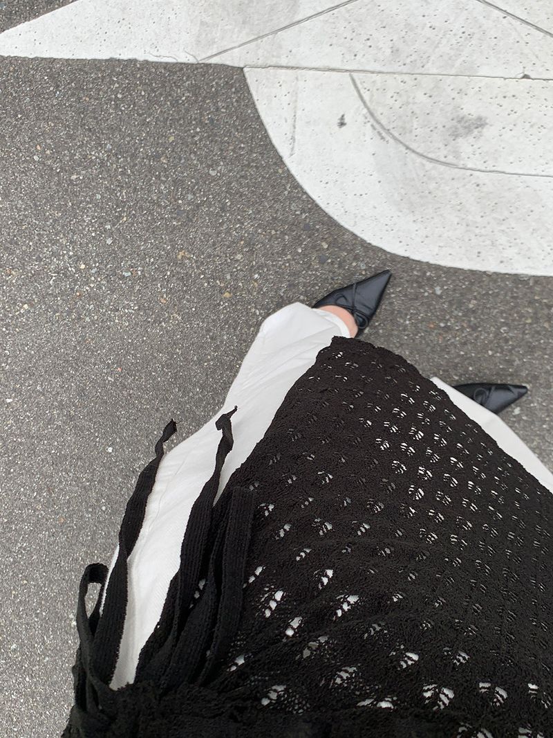 [MADE] Harmo layered knit skirt