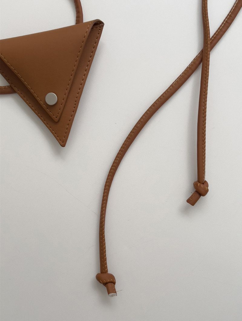 Triangle Leather Strap Belt