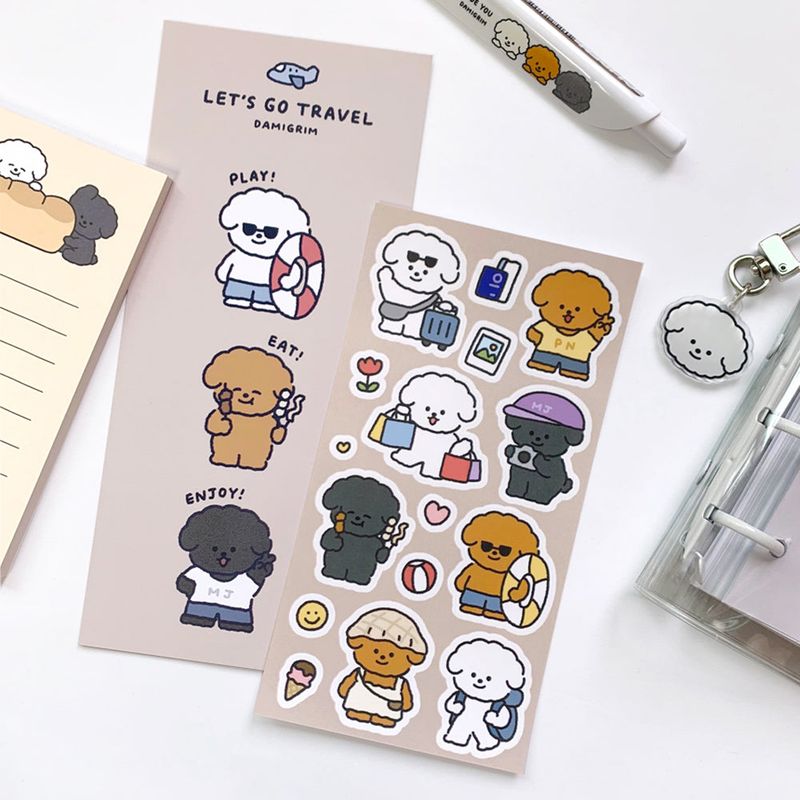 【1+1 SET】  Let's Go Travel Sticker