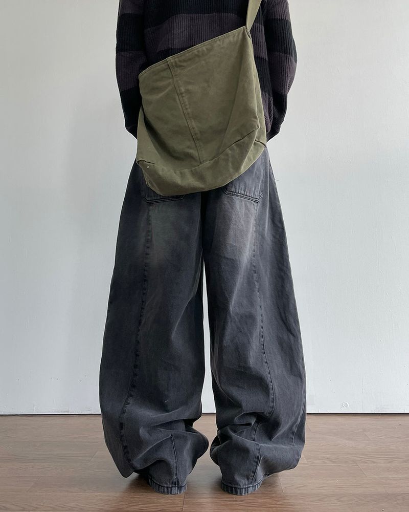Dart Balloon Denim Pants 3C