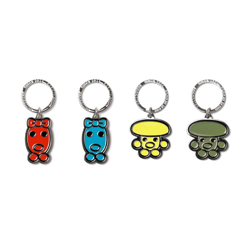 Graphic metal keyring