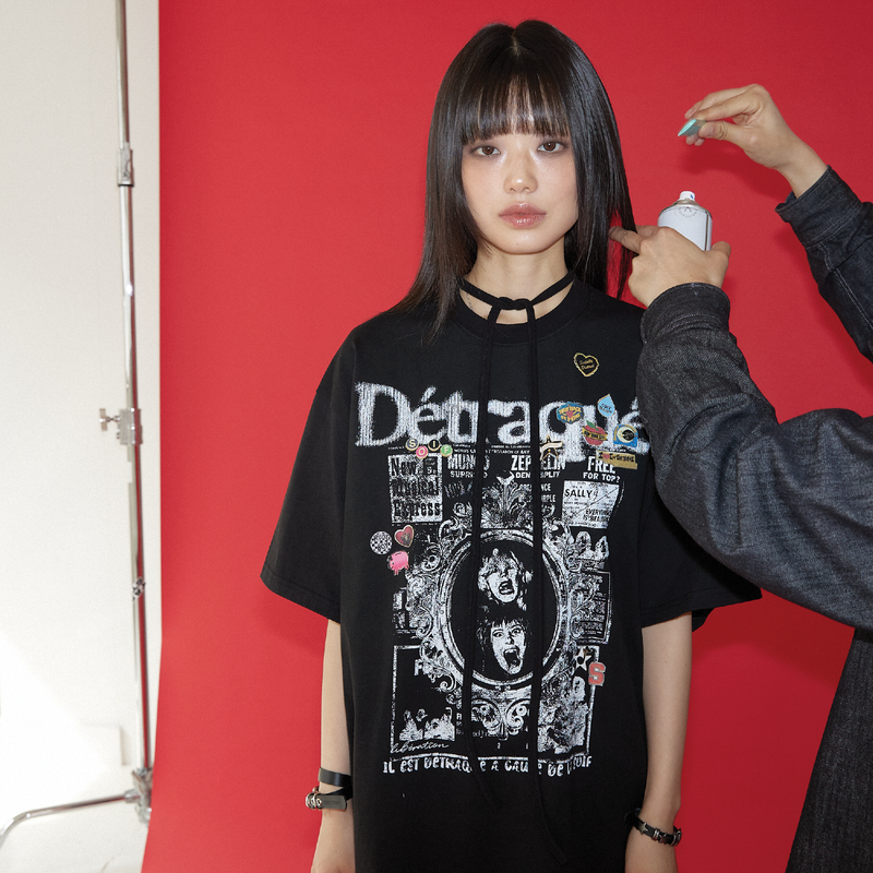 SPAGHETTI ROCK T SHIRT BLK