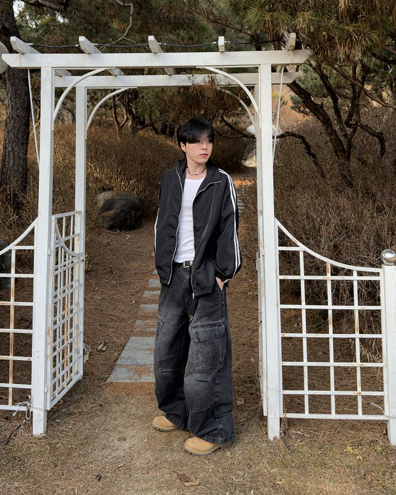 Bare Washed Wide Cargo Denim