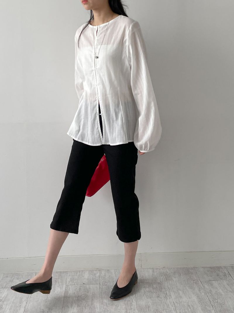 Angela Pintuck Flare Blouse