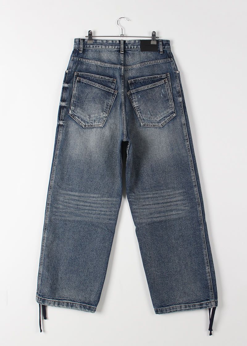 DOUBLE POCKET WIDE DENIM