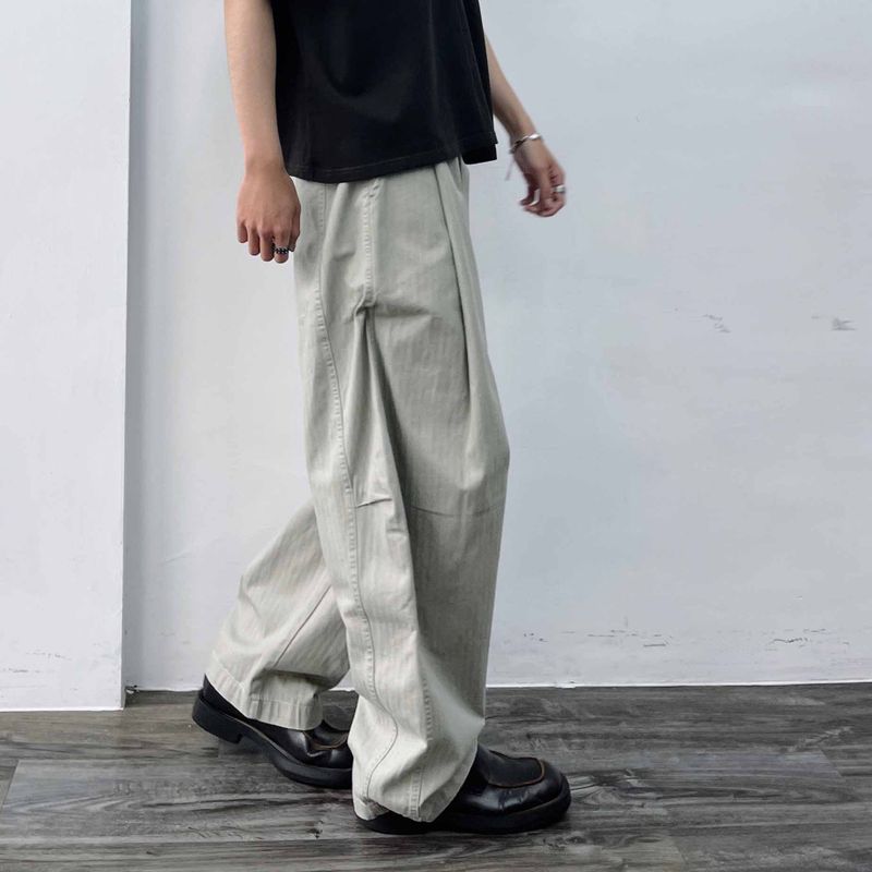 Herringbone Textured Structural Trousers