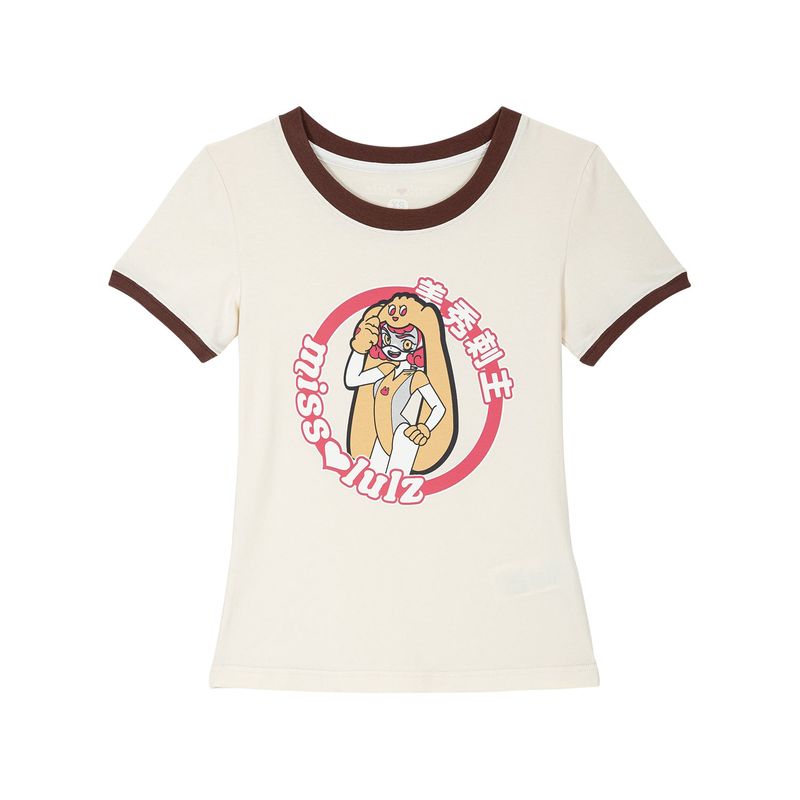Future Friend Slim Fit T-Shirt Vanilla Choco
