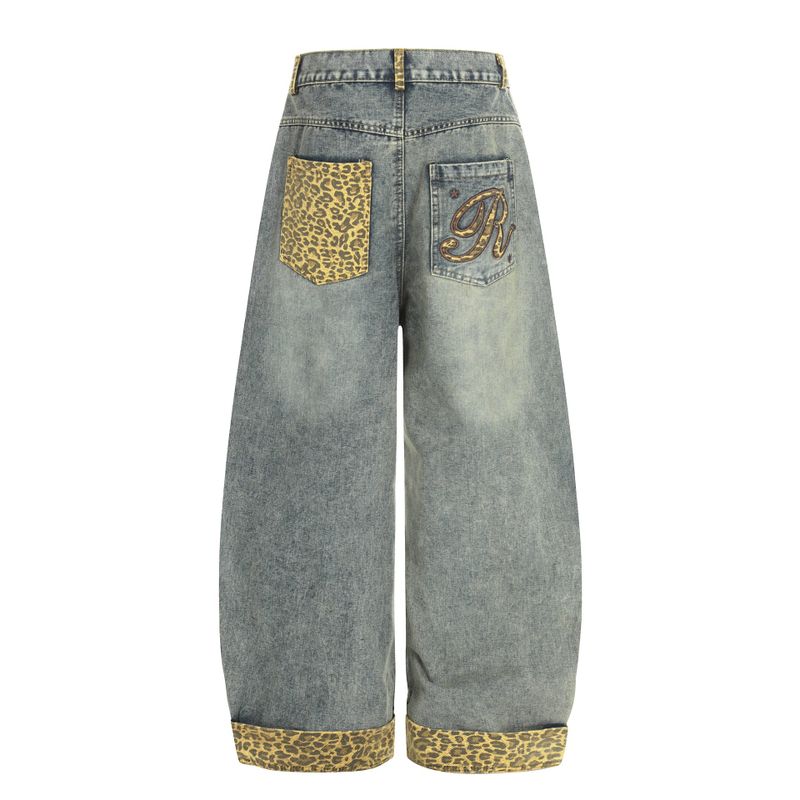 Leopard One Pocket Wide Pants