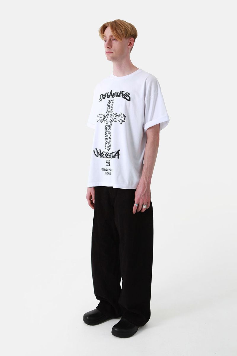 ARCHIVE CROSS TSHIRT-WHITE