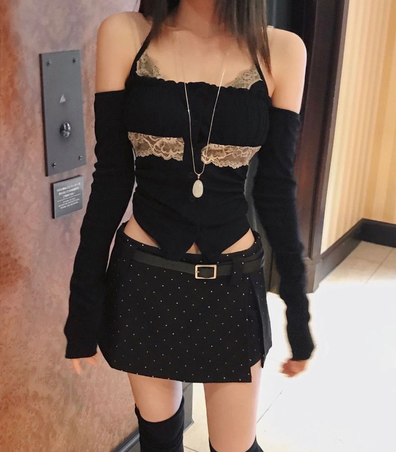 roal slit dot mini sk belt set