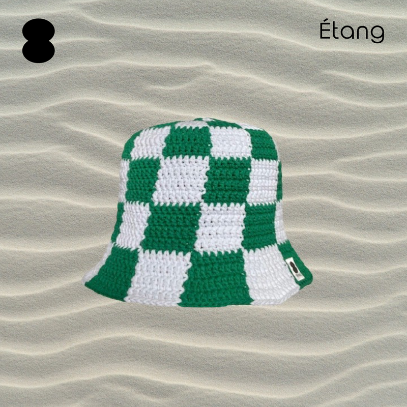 [MADE] Étang Checkerboard Hat﻿ | Green
