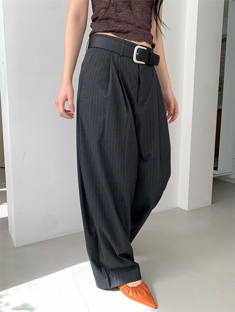 STRIPE TWILL BALLOON SLACKS (2C)