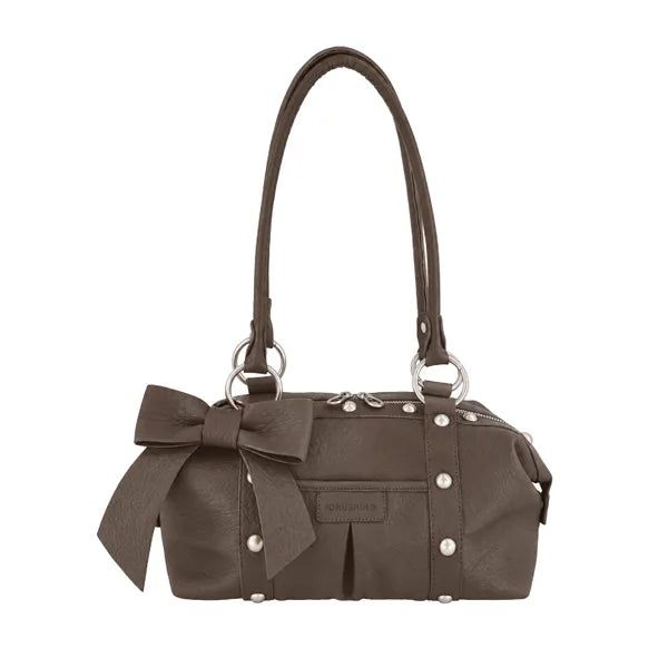 Forusring（フォーラスリング）の「リボン スタッズバッグ [BROWN]（バッグ）」