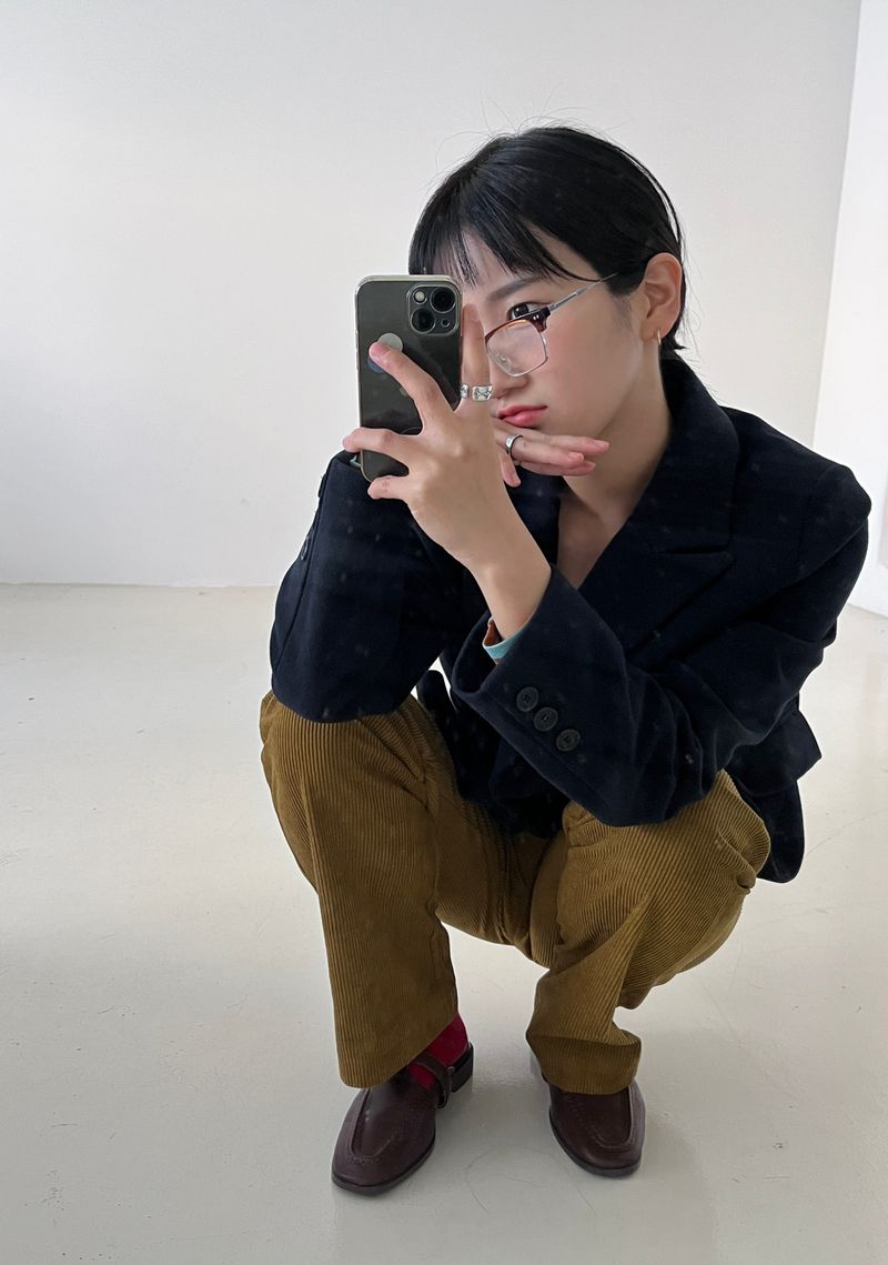Muse wool collar short coat
