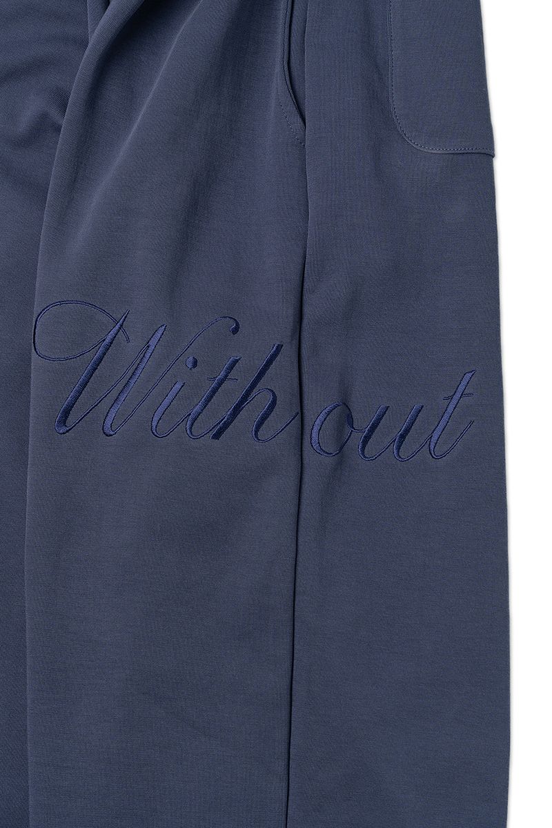 Lettering sweat pants_blue