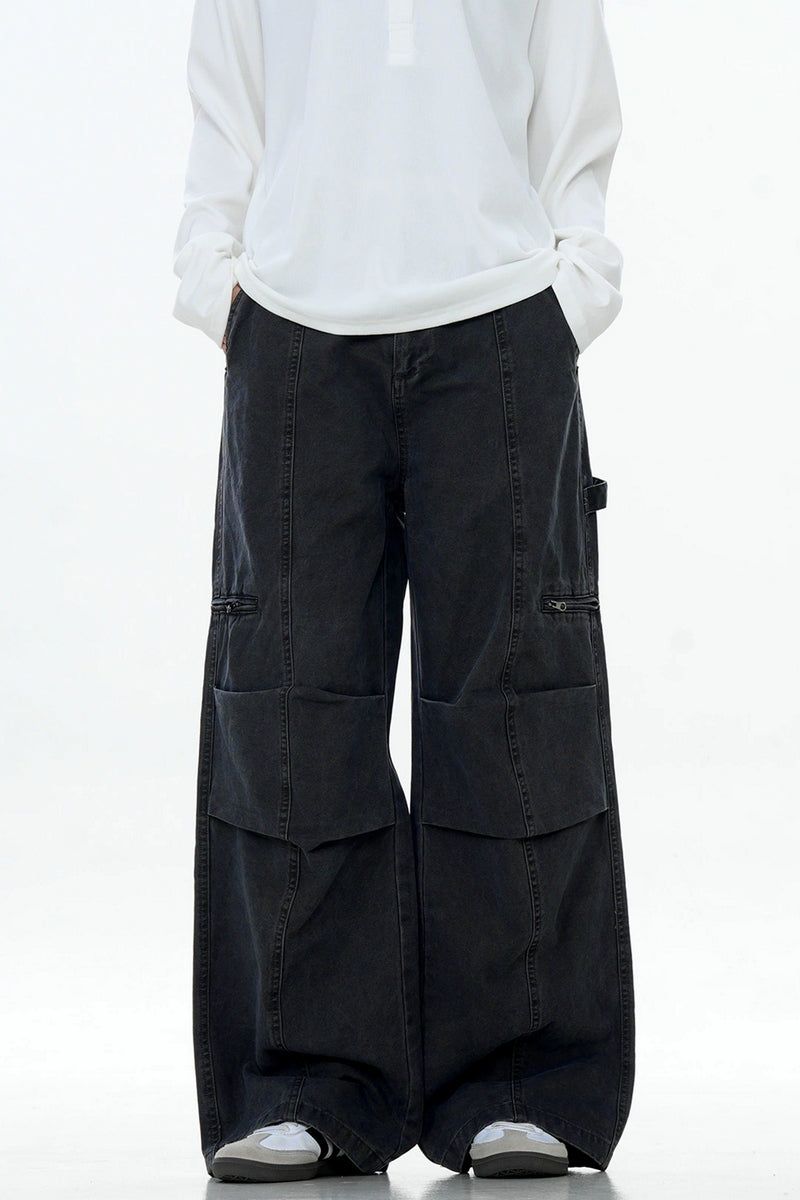 CZ Basicsの「Washed Patchwork Straight Cargo Pants(Pants)」