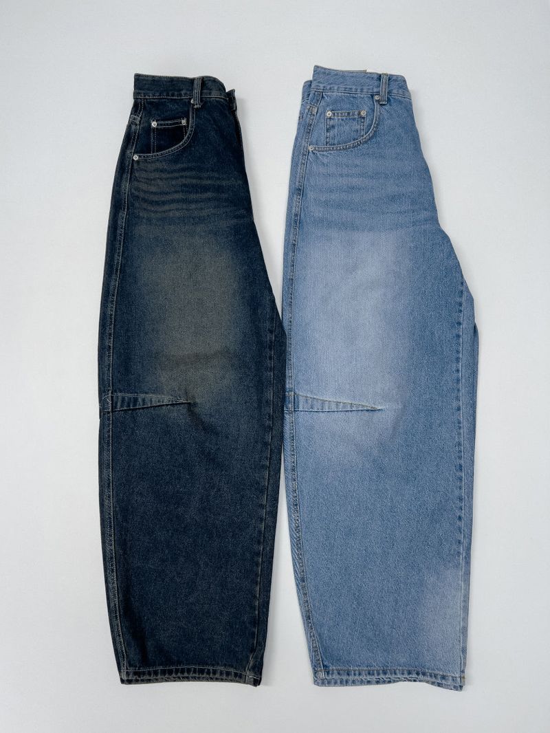 [Unisex] Force 10 Pintuck Wide Denim Pants