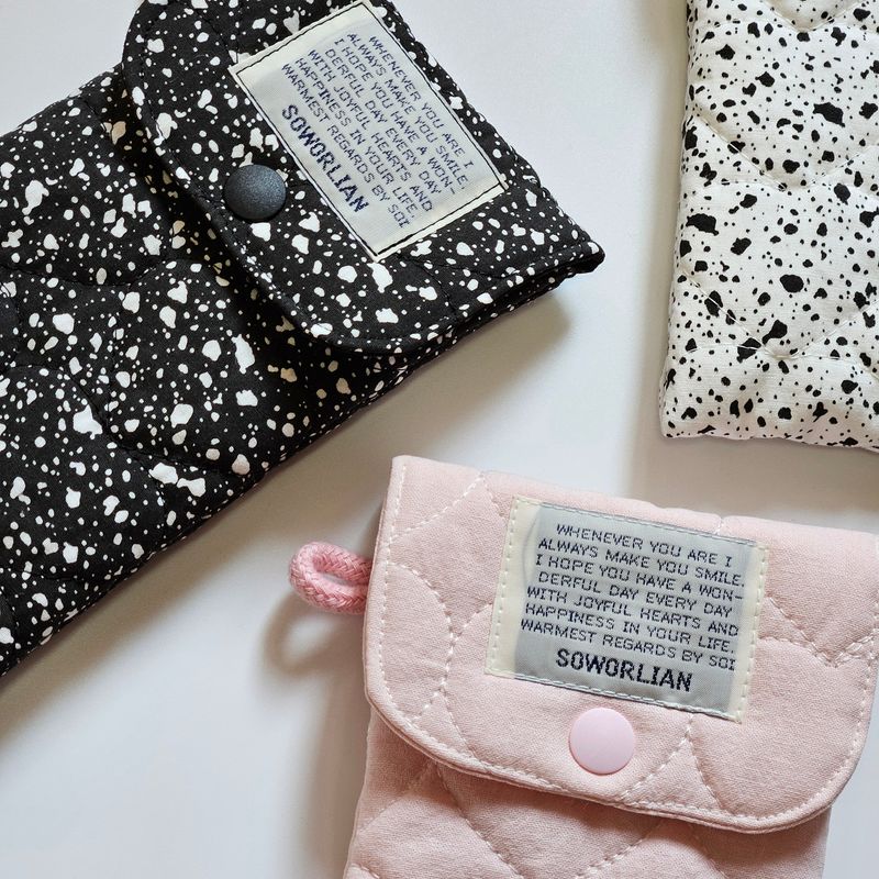 Pencil Pouch_Quilted Heart Black