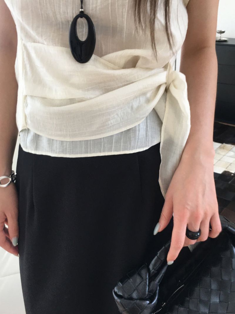 Moss wrap blouse