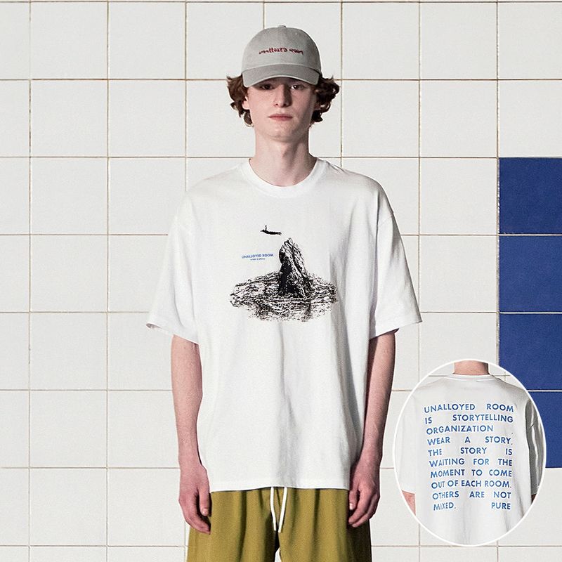 UNALLOYED(アナロイド)の「DIVING T SHIRT / WHITE(Tops)」