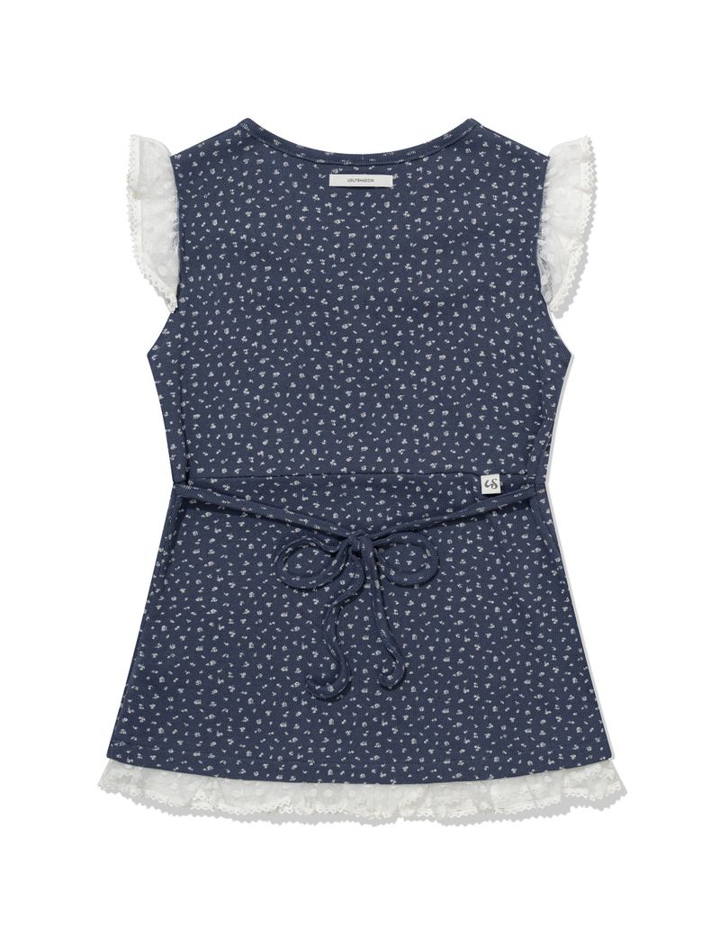 FLOWER LACE SLEEVELESS(BLUE)