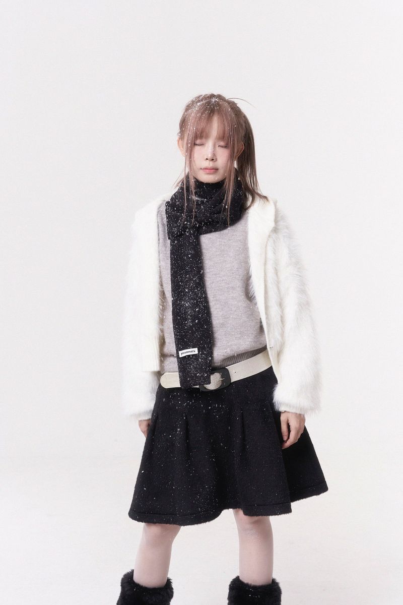 Mini ribbon muffler_black