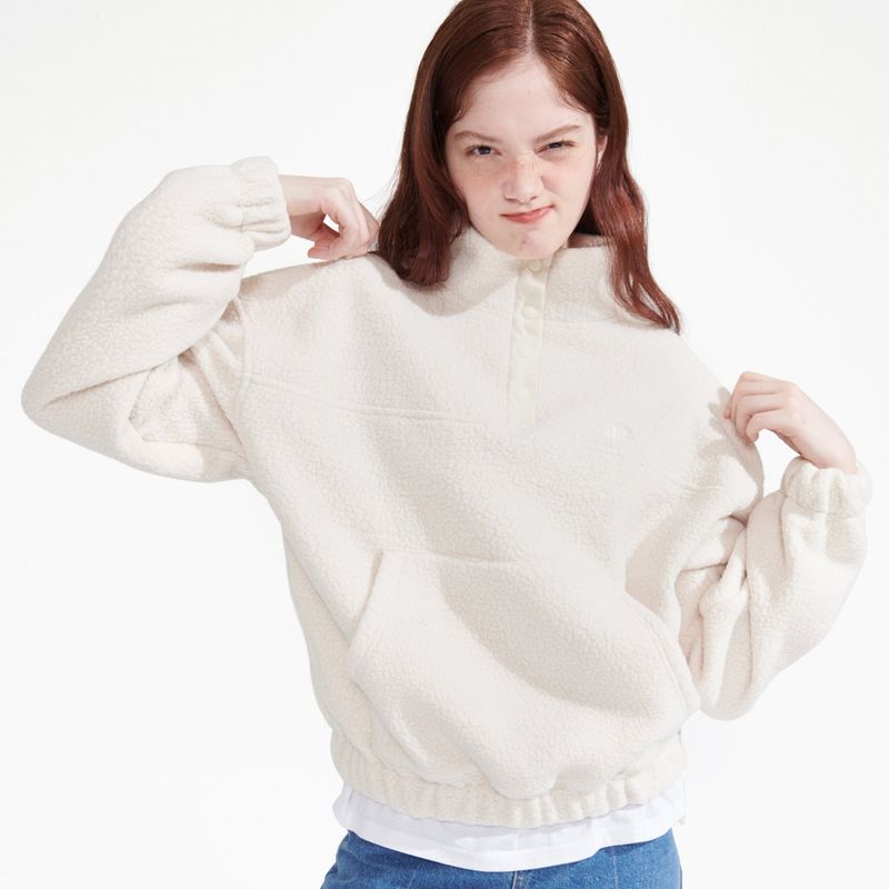Between A and B（ビットウィーンエーアンドビー）の「HIGH NECK DUMBLE FLEECE SWEATSHIRT_IVORY（Tops）」
