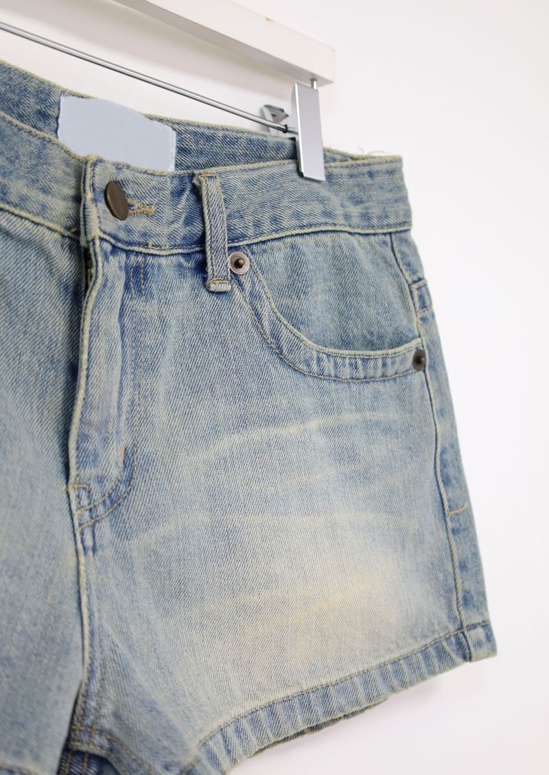 Basic Washed Short Denim Shorts