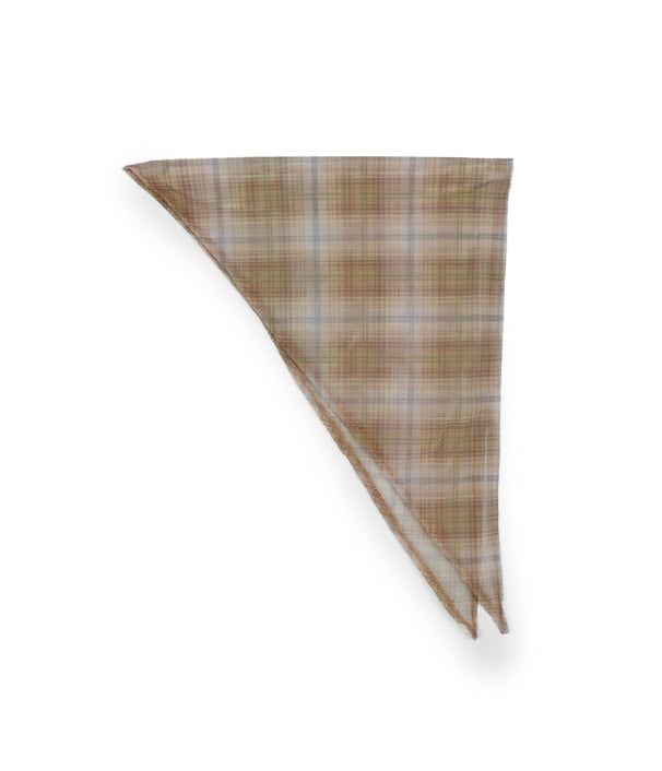 Two-run see-through check scarf