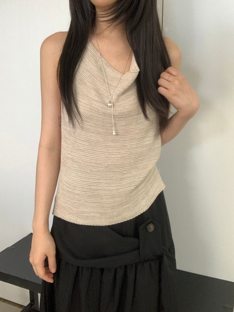 Defnit Draped Knit Tank Top