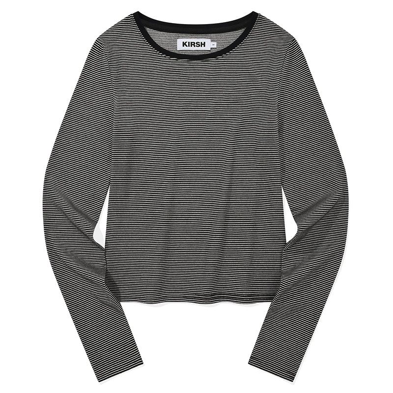 STRIPE LAYERED T-SHIRT 2PACK [BLACK]