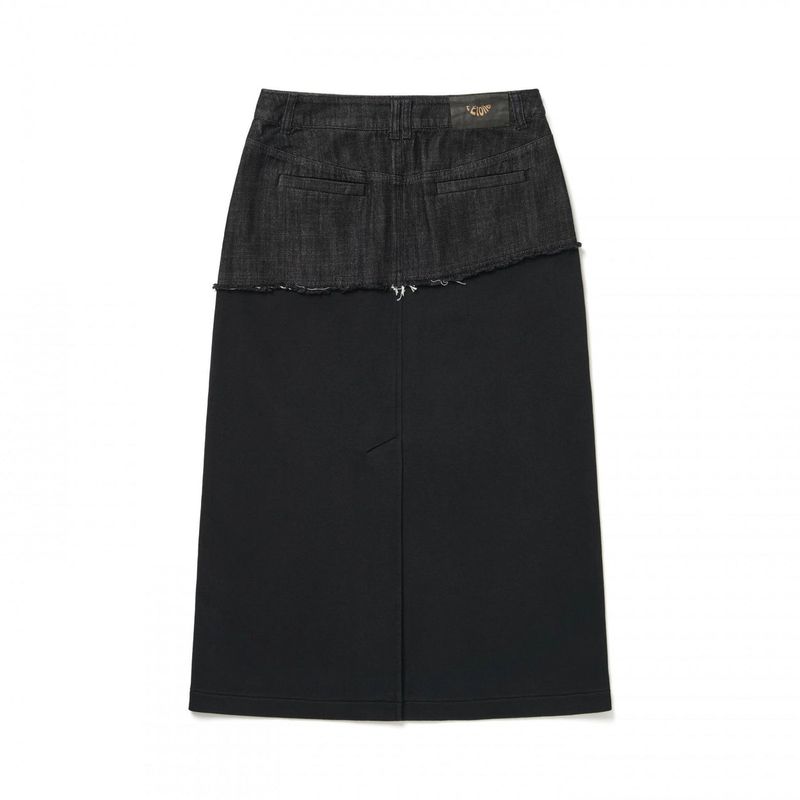 DENIM MIXED TRAING SKIRT