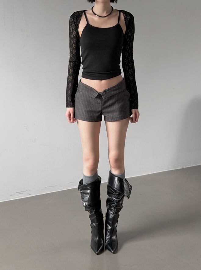 Cier Rose See-through Bolero Cardigan