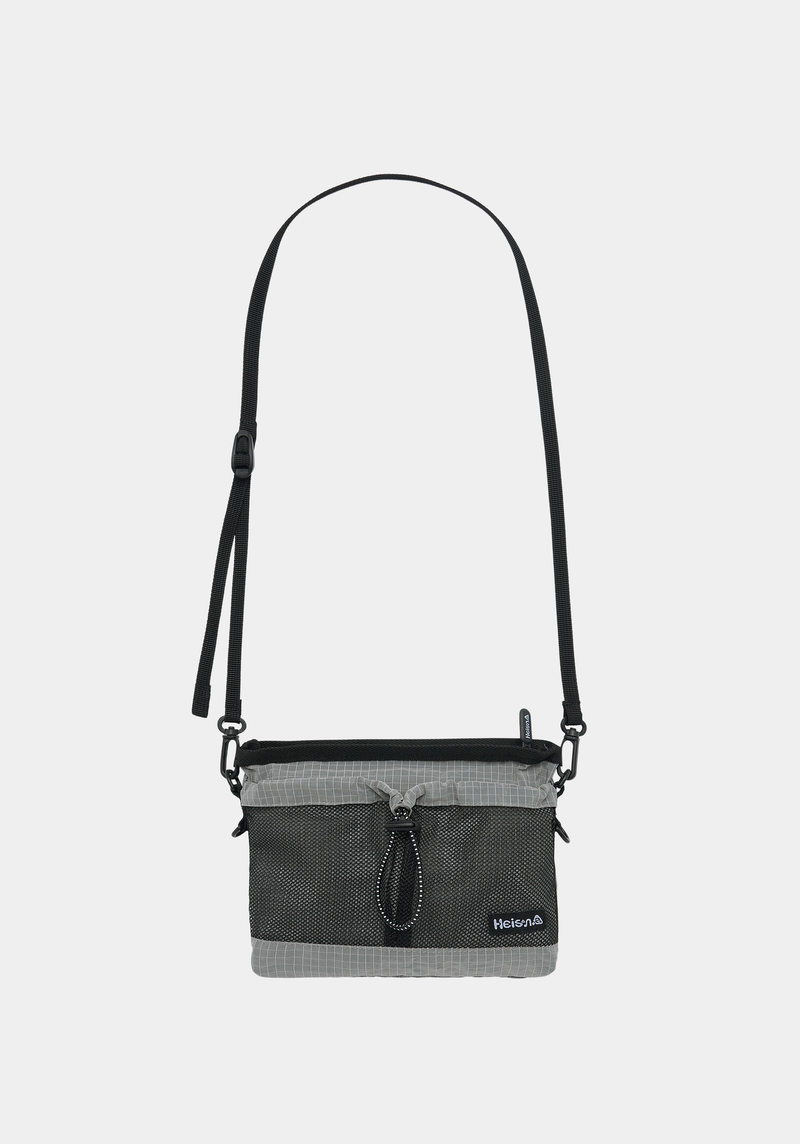 Mesh Pocket Sacoche Nylon Stone Grey