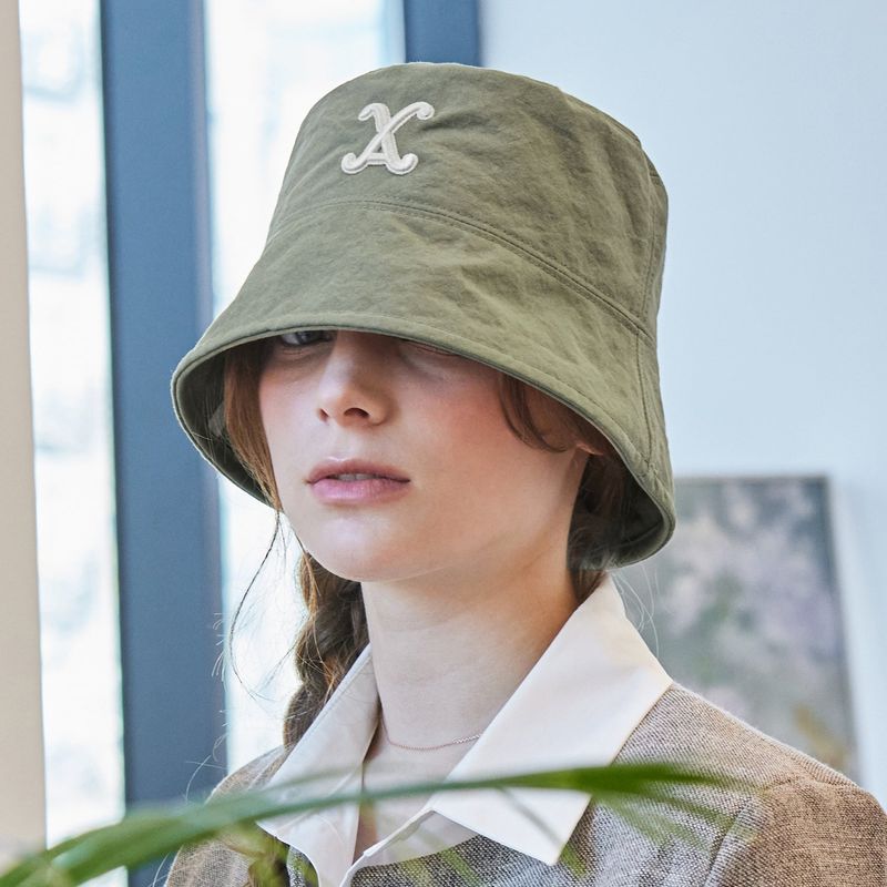 VA Curved 3D Logo Drop Bucket Hat / Khaki