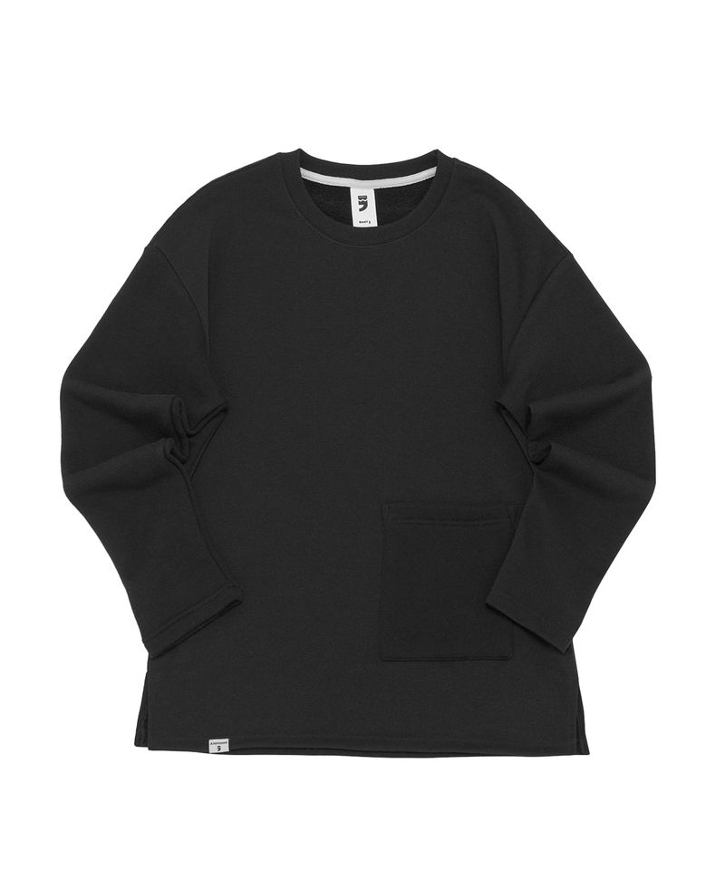 A NOTHING（アナッシング）の「KNIT X TERRY COMBINATION POCKET TEE (Black)（Tops）」