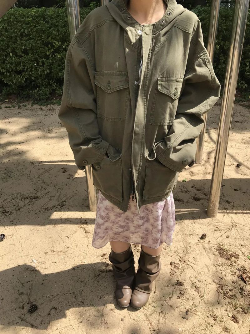 vintage hoodie loose jacket