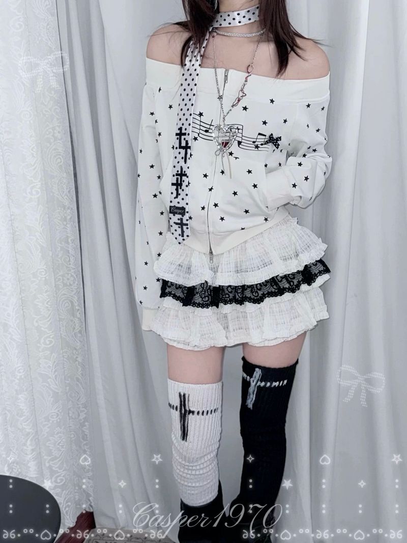 Star Zipper Sweatshirt