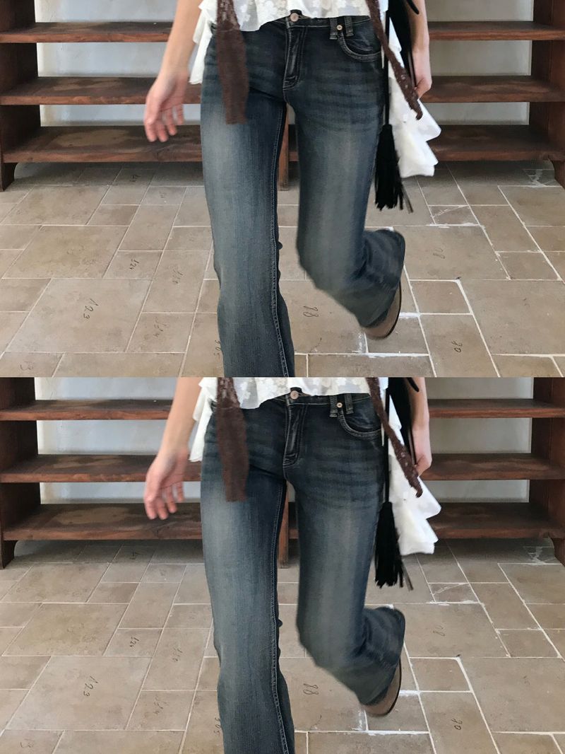 Bridget Gradient Washing Bootcut Denim Pants