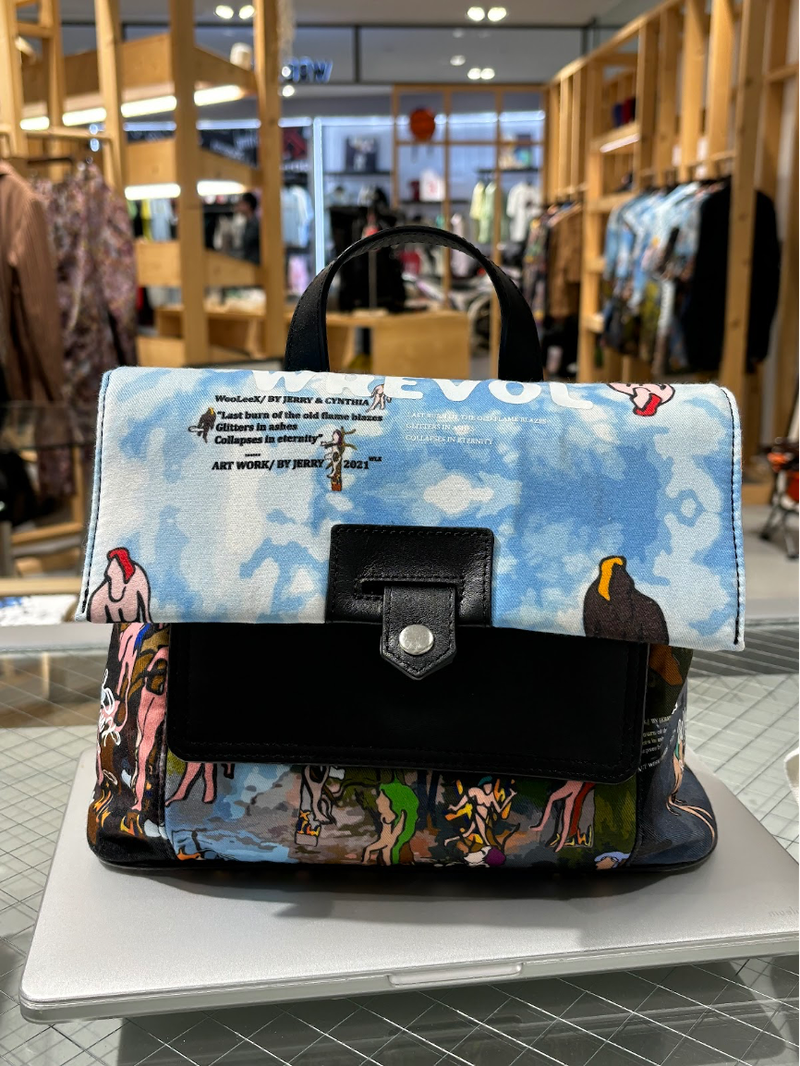 WooLeeX(ウーリーエックス)の「World Printed Fabric x Leather Crossbody Bag(Bags)」