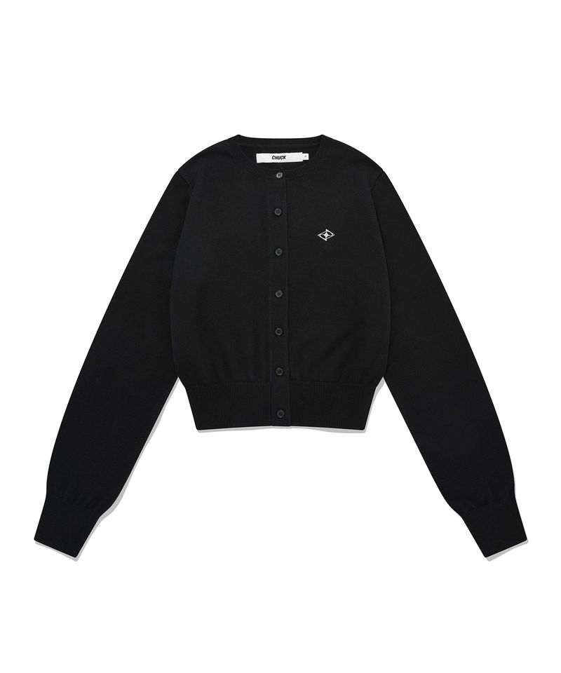 CHUCK（チャック）の「CHUCKラウンドネックスリムフィットニットカーディガン / CHUCK ROUND NECK SLIM FIT KNIT CARDIGAN (BLACK)（）」
