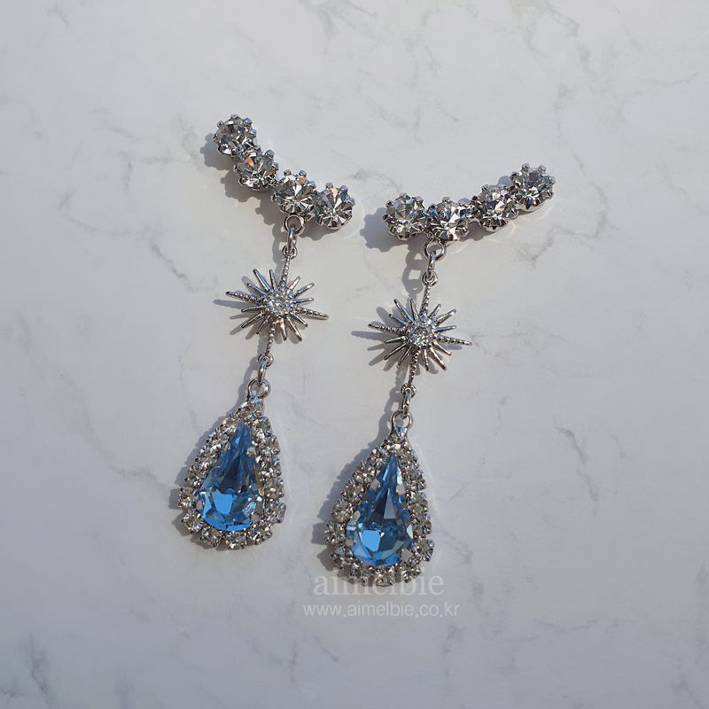[IVE Liz Earring] Stellar Elf Earring - Light Sapphire