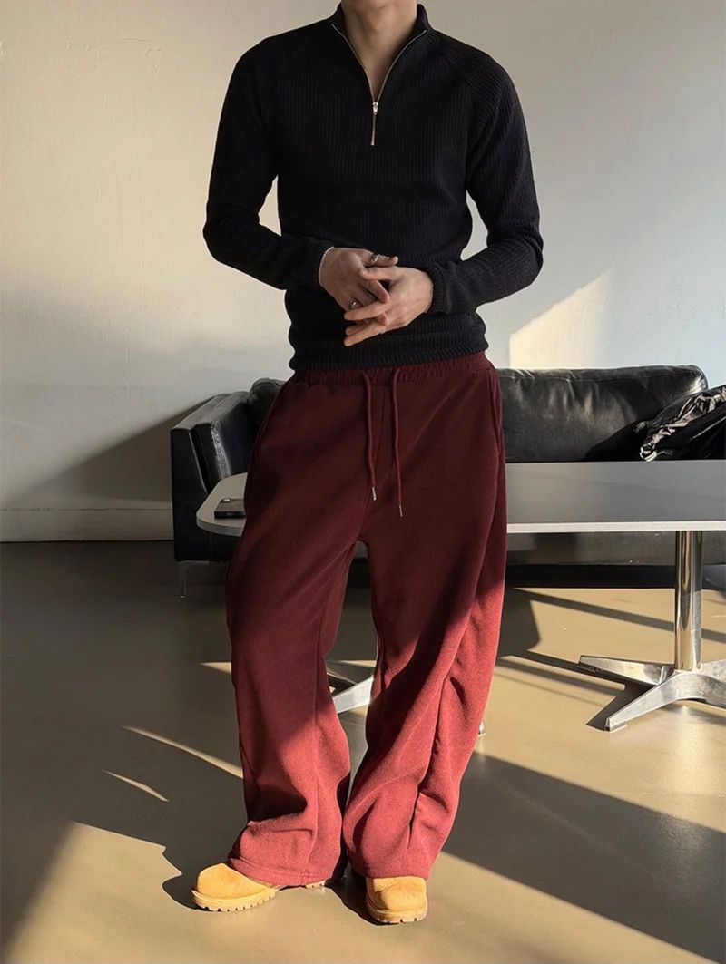 [기모] Wide corduroy sweat pants(4color)