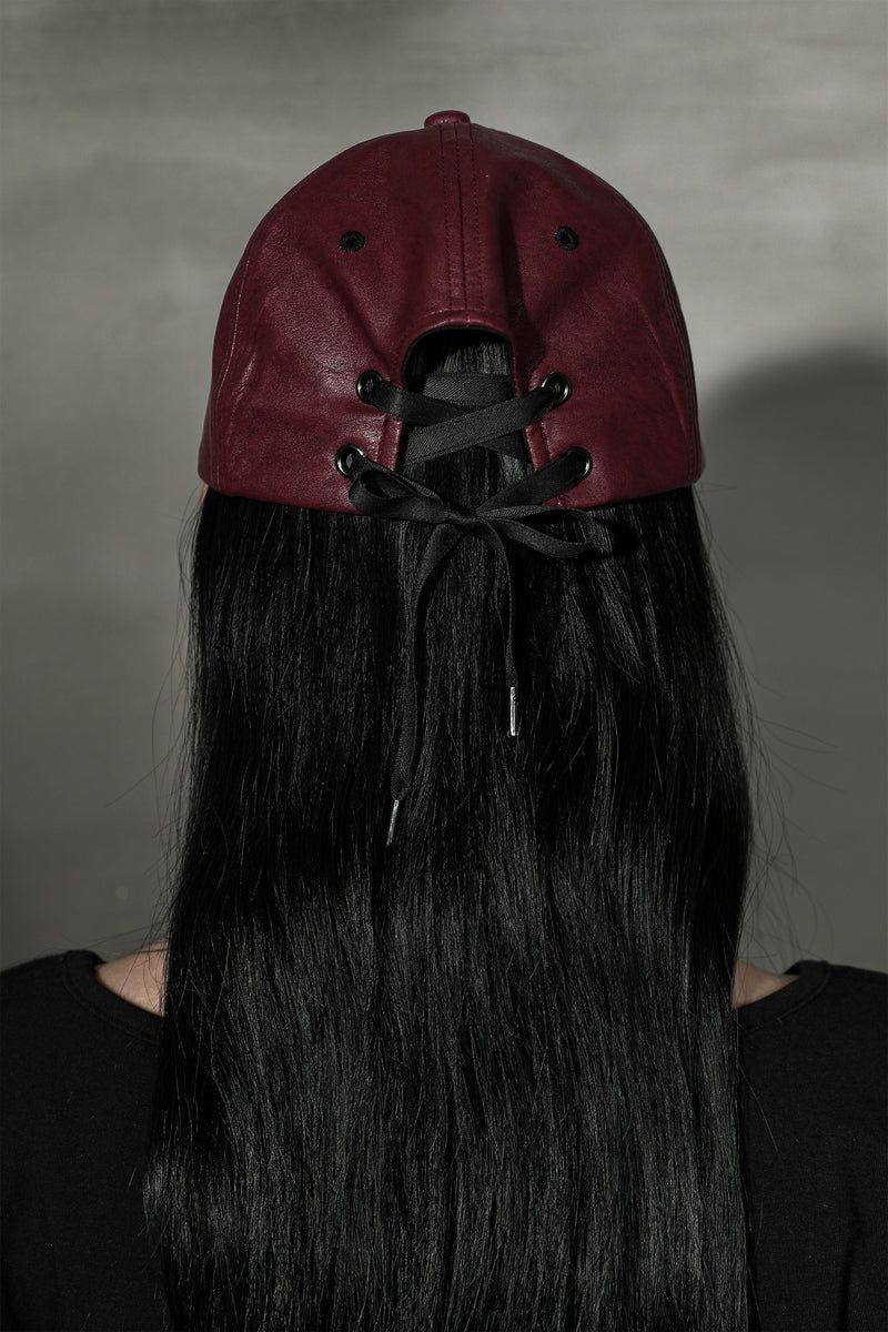 DYB LEATHER BALL CAP #WINE
