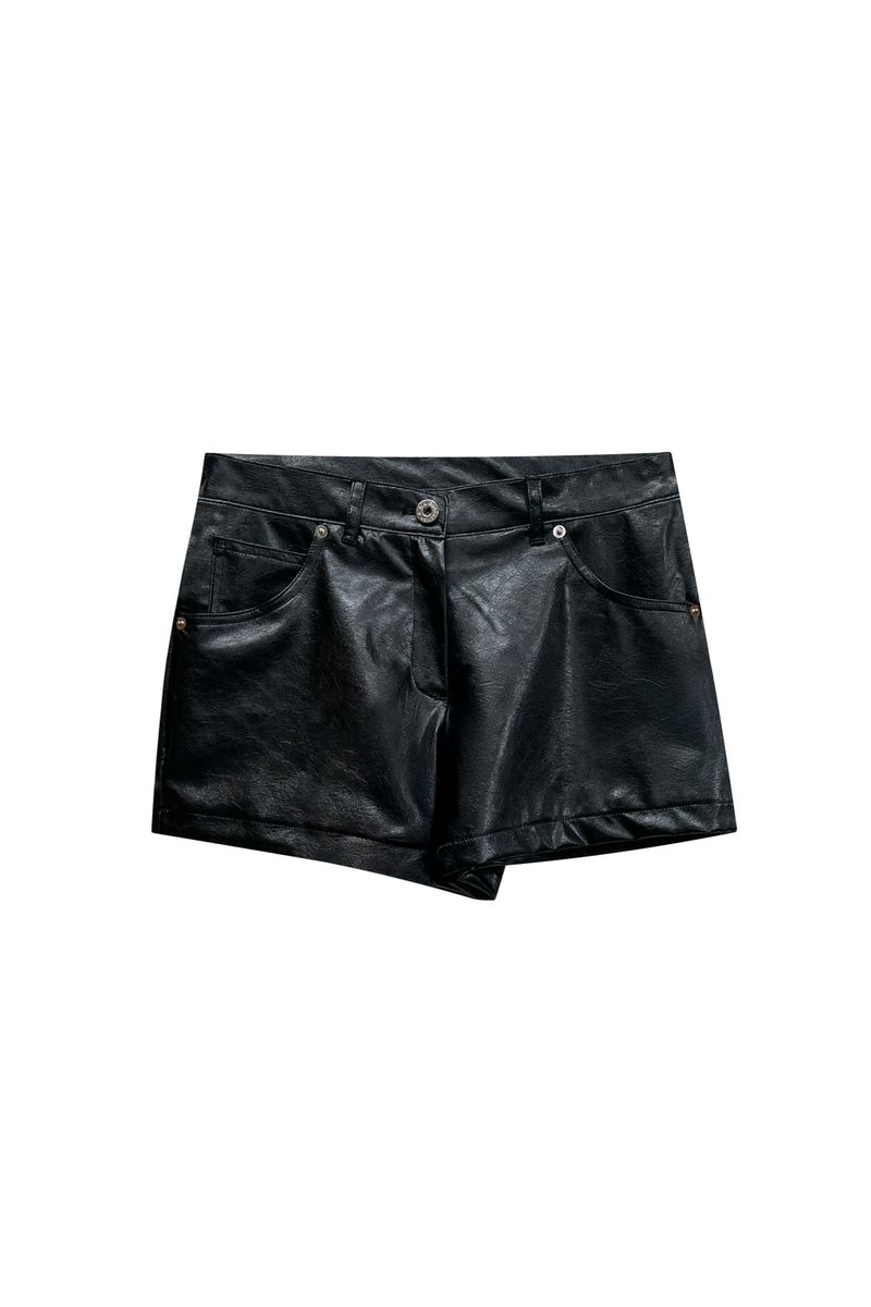 CLARI FAUX MICRO PANTS / BLACK
