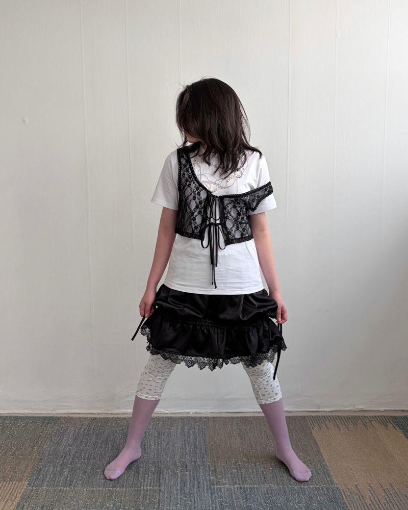 Sheer Lace Cropped Vest
